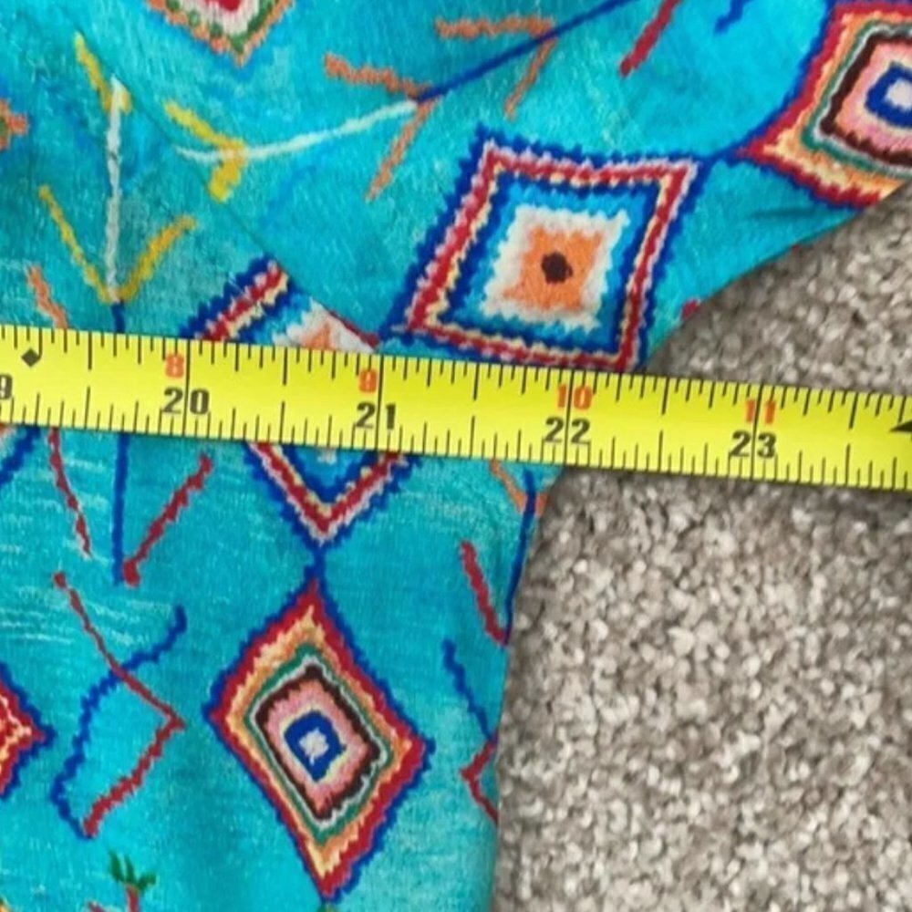 APNY Teal Patterned Long Sleeve Dress - Picture 6 of 9